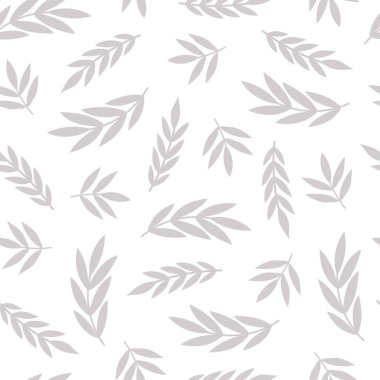 Çizgi film dallarıyla kusursuz desen. Renkli vektör. El çizimi. Süs, düz stil. kumaş, baskı, tekstil, ambalaj için tasarım