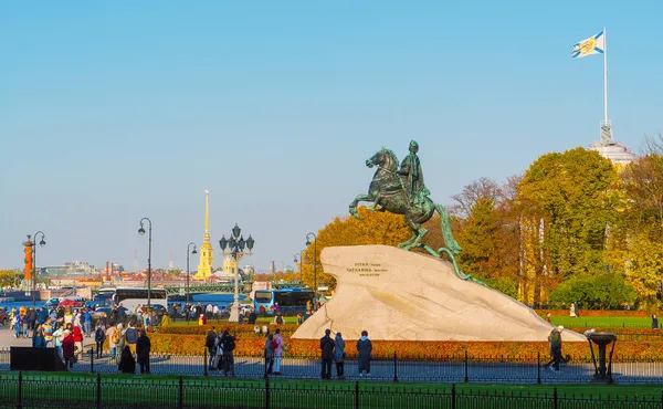 Monument Peter Great Senate Square Autumn Saint Petersburg Russia Royalty Free Stock Photos