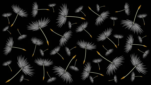 Karahindiba tohumlu yaratıcı moda kavramsal çizim.