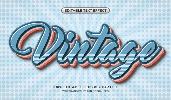 Vintage text effect. Editable classic text effect with retro background. Halftone with sunburst background
