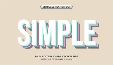 Eski moda metin efekti. Düzenlenebilir klasik metin efekti. Basit ve minimalist stil