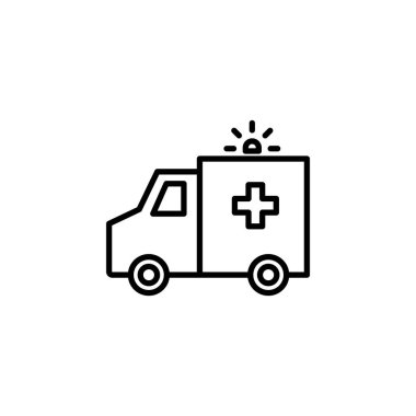 Ambulance icon vector for web and mobile app. ambulance truck sign and symbol. ambulance car
