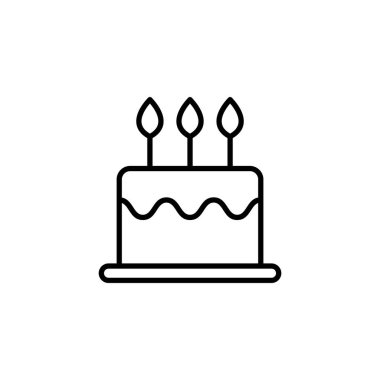 Cake icon vector for web and mobile app. Cake sign and symbol. Birthday cake icon