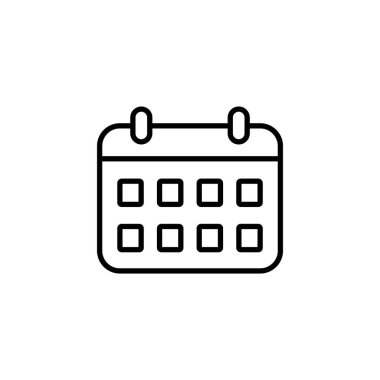 Calendar icon vector for web and mobile app. Calender sign and symbol. Schedule icon symbol