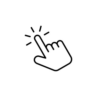 Hand click icon vector for web and mobile app. pointer sign and symbol. hand cursor icon