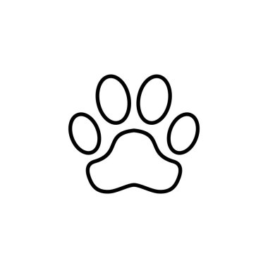 Paw icon for web and mobile app. paw print sign and symbol. dog or cat paw