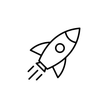 Rocket icon for web and mobile app. Startup sign and symbol. rocket launcher icon
