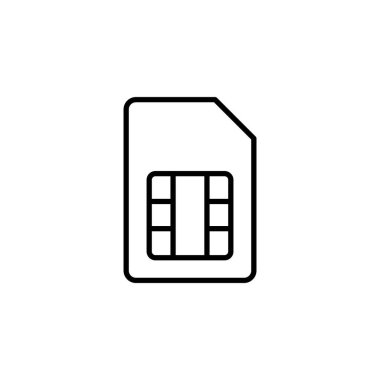 Sim card icon for web and mobile app. dual sim card sign and symbol