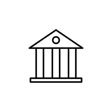 Bank icon for web and mobile app. Bank sign and symbol, museum, university