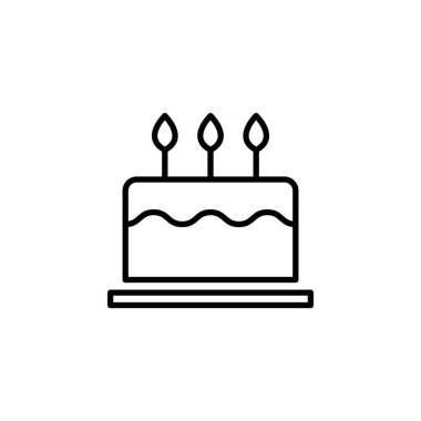 Cake icon vector for web and mobile app. Cake sign and symbol. Birthday cake icon