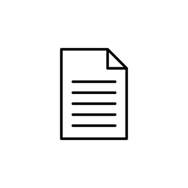 Document icon vector for web and mobile app. Paper sign and symbol. File Icon