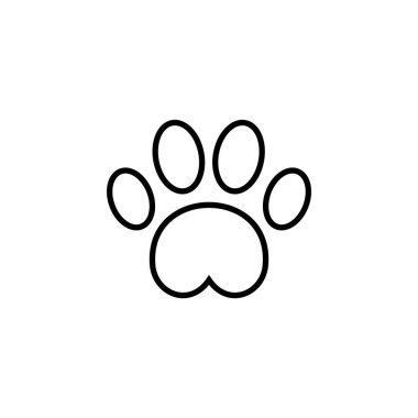 Paw icon for web and mobile app. paw print sign and symbol. dog or cat paw