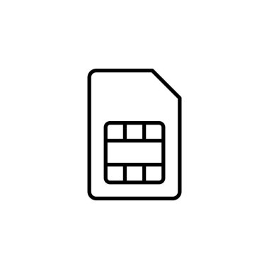 Sim card icon for web and mobile app. dual sim card sign and symbol