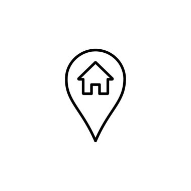 Address icon vector for web and mobile app. home location sign and symbol. pinpoint