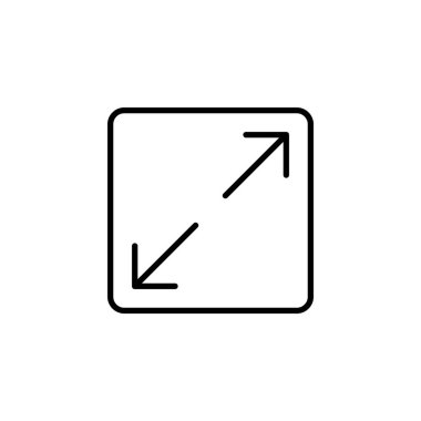 Fullscreen Icon vector for web and mobile app. Expand to full screen sign and symbol. Arrows symbol