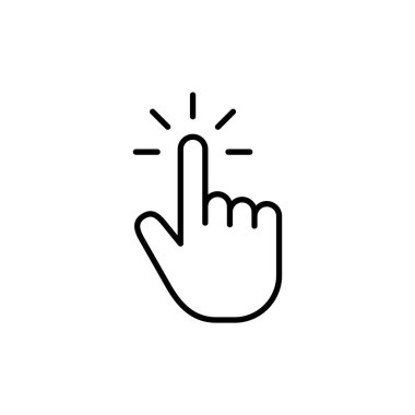 Hand cursor icon vector for web and mobile app. cursor sign and symbol. hand cursor icon clik
