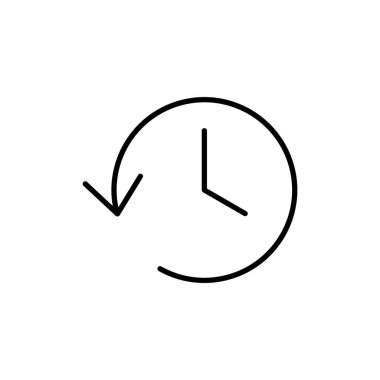 History icon for web and mobile app. recent event history sign and symbol