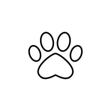 Paw icon for web and mobile app. paw print sign and symbol. dog or cat paw