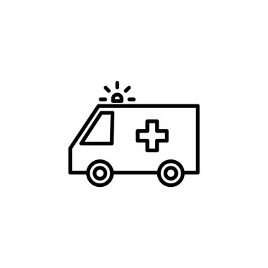 Ambulance icon vector for web and mobile app. ambulance truck sign and symbol. ambulance car