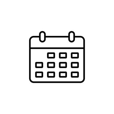 Calendar icon vector for web and mobile app. Calender sign and symbol. Schedule icon symbol