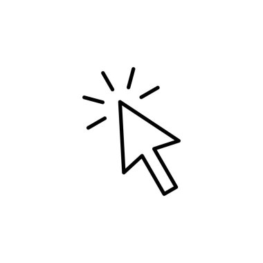 Click icon vector for web and mobile app. pointer arrow sign and symbol. cursor icon