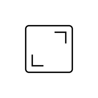 Fullscreen Icon vector for web and mobile app. Expand to full screen sign and symbol. Arrows symbol
