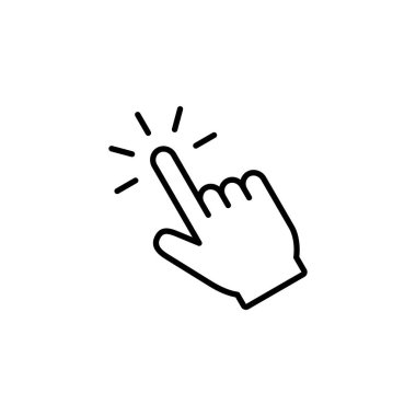 Hand click icon vector for web and mobile app. pointer sign and symbol. hand cursor icon