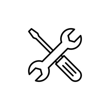 Repair tools icon for web and mobile app. tool sign and symbol. setting icon. Wrench and screwdriver. Service