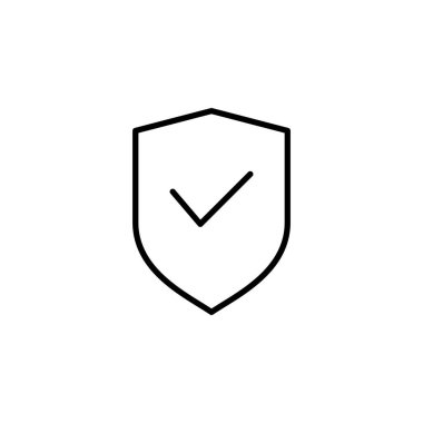 Shield check mark icon for web and mobile app. Protection approve sign. Insurance icon