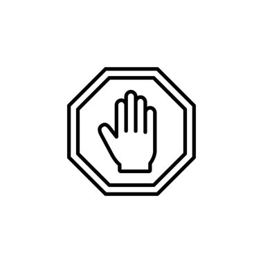 Stop icon for web and mobile app. stop road sign. hand stop sign and symbol. Do not enter stop red sign with hand