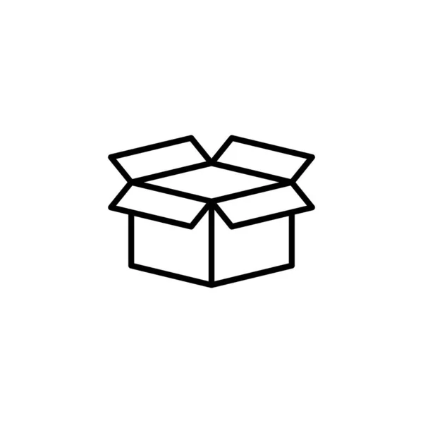 Box Icon Vector Web Mobile App Box Sign Symbol Parcel — Vettoriale Stock