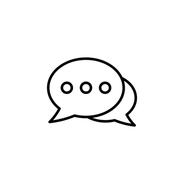 Chat Icon Vector Web Mobile App Speech Bubble Sign Symbol — Stock vektor
