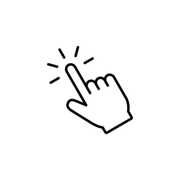 Hand Click Icon Vector Web Mobile App Pointer Sign Symbol — 스톡 벡터