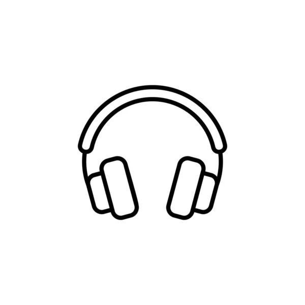 Headphone Icon Vector Web Mobile App Headvector Sign Symbol — 图库矢量图片