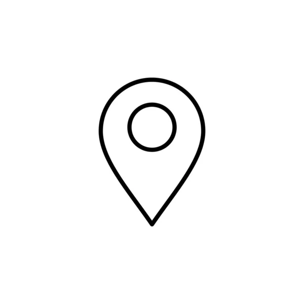 Pin Icon Web Mobile App Location Sign Symbol Destination Icon — Archivo Imágenes Vectoriales