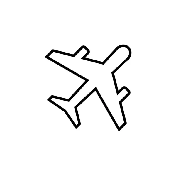 Plane Icon Web Mobile App Airplane Sign Symbol Flight Transport — Stock vektor