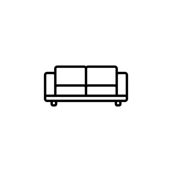 Sofa Icon Web Mobile App Sofa Sign Symbol Furniture Icon — Archivo Imágenes Vectoriales