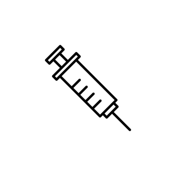 Піктограма Шприца Веб Мобільного Додатку Знак Єкції Символ Значок Вакцини — стоковий вектор