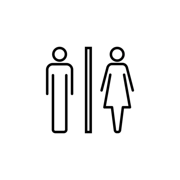 Toilet Icon Web Mobile App Girls Boys Restrooms Sign Symbol — Wektor stockowy