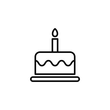 Cake icon vector for web and mobile app. Cake sign and symbol. Birthday cake icon