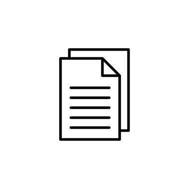 Document icon vector for web and mobile app. Paper sign and symbol. File Icon