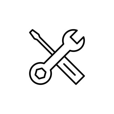 Repair tools icon for web and mobile app. tool sign and symbol. setting icon. Wrench and screwdriver. Service