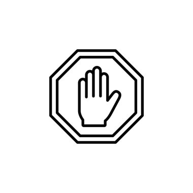 Stop icon for web and mobile app. stop road sign. hand stop sign and symbol. Do not enter stop red sign with hand