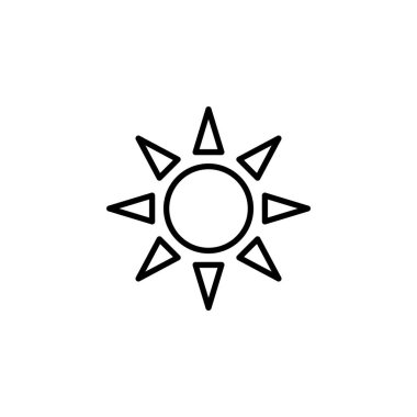 Sun icon for web and mobile app. Brightness sign and symbol.
