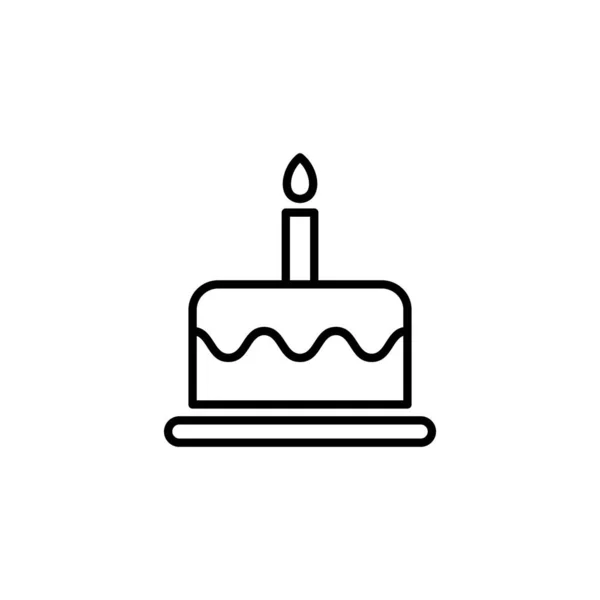 Cake Icon Vector Web Mobile App Cake Sign Symbol Birthday — Vector de stock