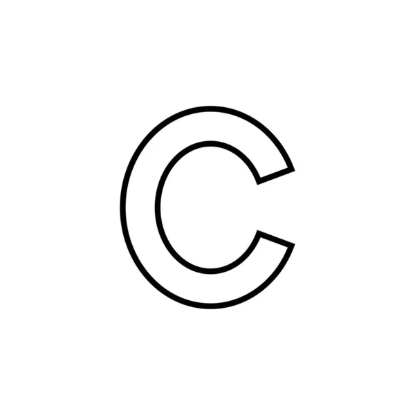 Copyright Icon Vector Web Mobile App Copyright Sign Symbol — Archivo Imágenes Vectoriales