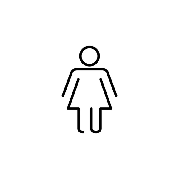 Female Icon Vector Web Mobile App Woman Sign Symbol — 图库矢量图片