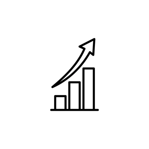 Growing Graph Icon Vector Web Mobile App Chart Sign Symbol — Stockvektor