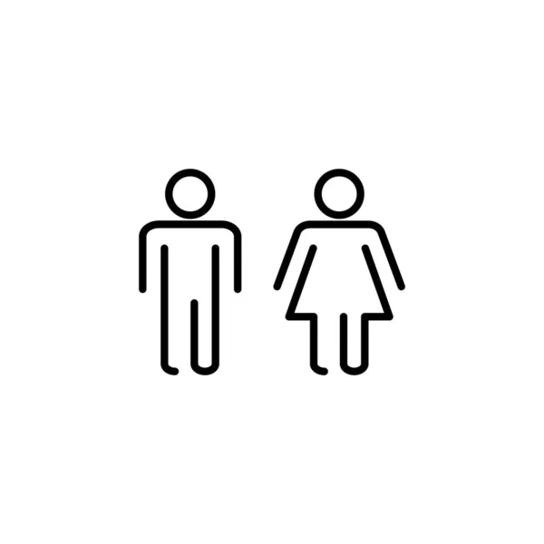 Man Woman Icon Web Mobile App Male Female Sign Symbol — Stockvector