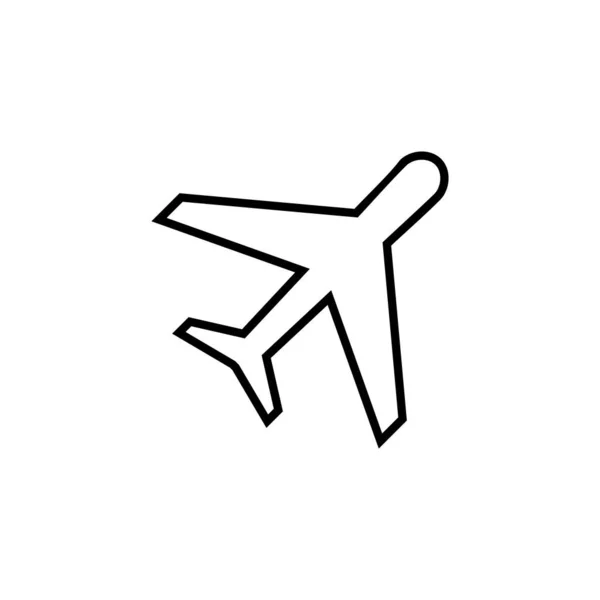 Plane Icon Web Mobile App Airplane Sign Symbol Flight Transport — Vetor de Stock